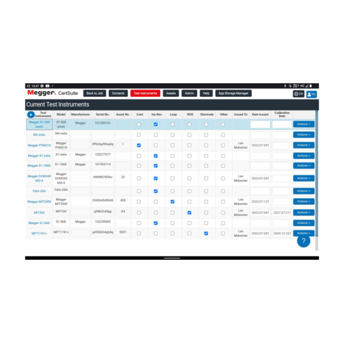 电气设备测试和报告软件