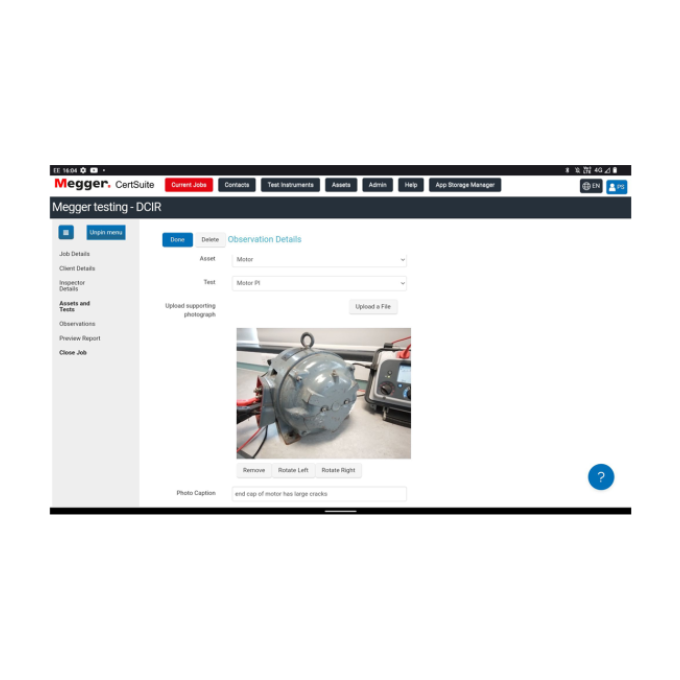 电气设备测试和报告软件